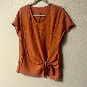 Pink Tie Front Blouse